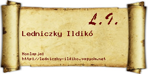 Ledniczky Ildikó névjegykártya