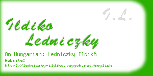 ildiko ledniczky business card